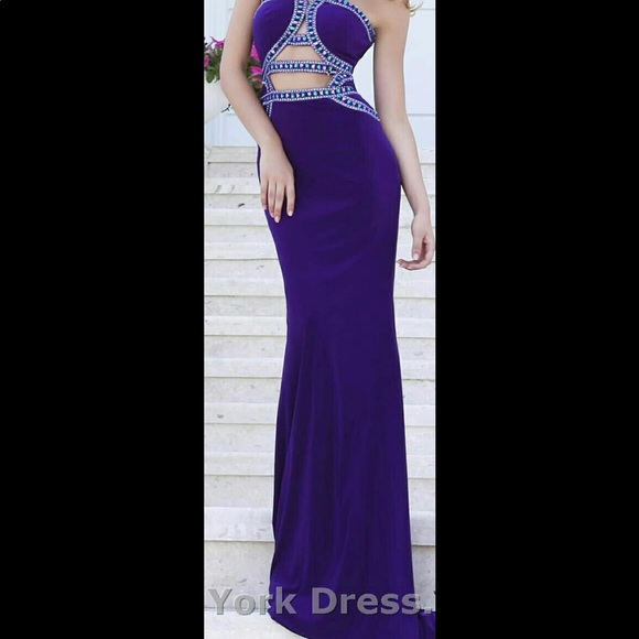NWT Size 4 Sherri Hill Formal in Mardi Gras colors - Picture 3 of 6